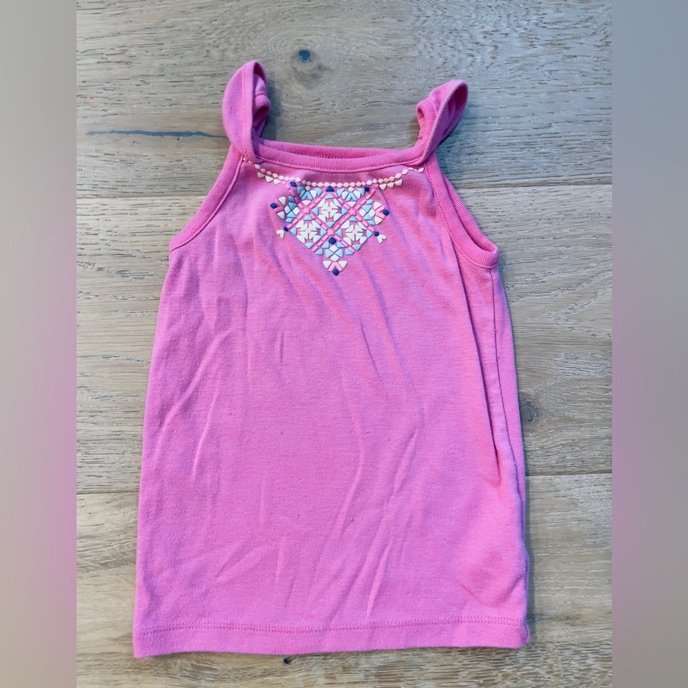 Carter's Pink Heart Lace Tank Top size 3T